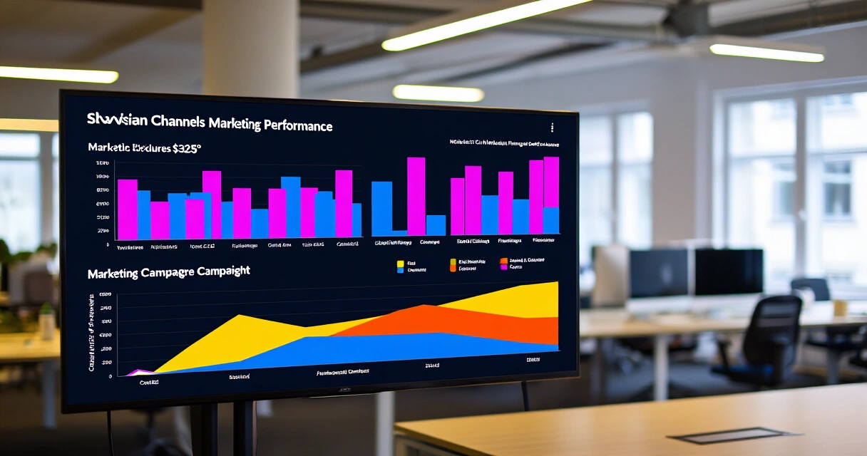 Markkinointikampanjoiden suorituskykydata esitettynä visuaalisilla kaavioilla