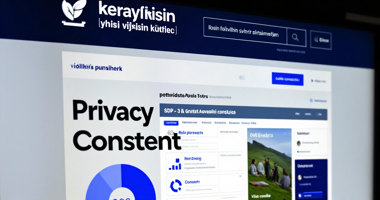 GDPR-suostumusbanneri suomalaisella verkkosivulla ja analytiikkanäkymä taustalla