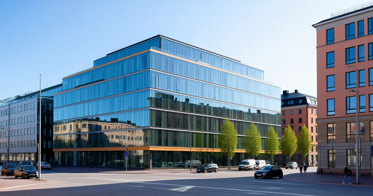 Helsinkiläinen toimistotalo digitaalimarkkinointitoimiston kotipaikka