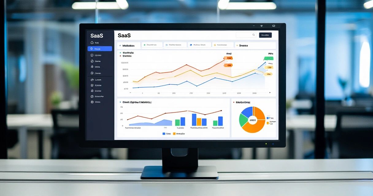 SaaS-kasvumittarit analytiikkanäytöllä, MRR ja churn-tilastot