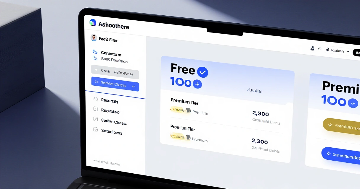 SaaS-tuotteen freemium ja premium -tasojen vertailu käyttöliittymässä